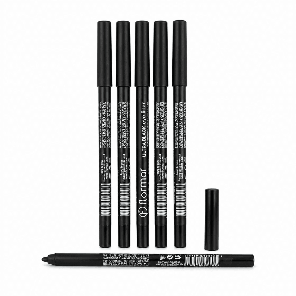 مداد چشم شمعی فلورمار (Flormar) مدل Ultra Black اصلی | ضد آب و مشکی روان