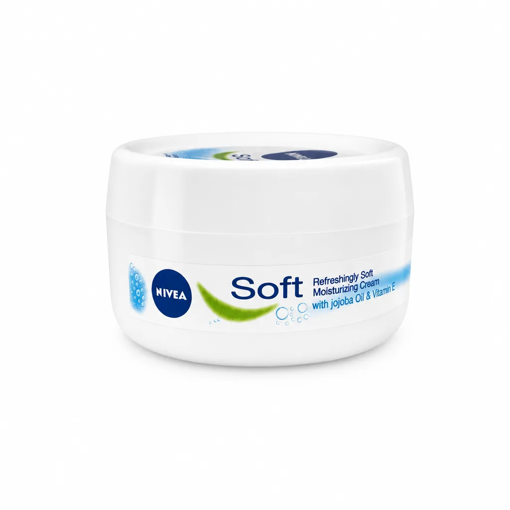 کرم مرطوب کننده نیوآ سافت Nivea Soft مدل کاسه‌ای | آبرسان عمیق و سبک برای تمام خانواده