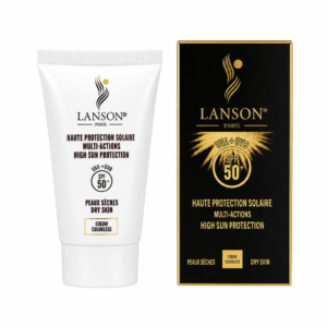 خرید کرم ضد آفتاب لانسون (Lanson) پاریس مخصوص پوست‌های خشک و حساس. با SPF 50، محافظت کامل UVA و UVB، فاقد رنگ و پارابن. ساخت فرانسه با حجم ۴۰ میلی‌لیتر و ماندگاری بالا.